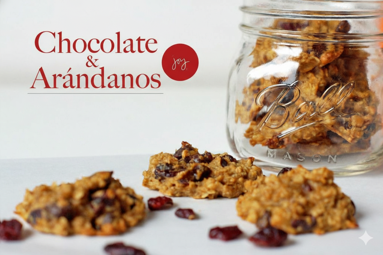 Galletas Saludables de Chocolate y Arándanos